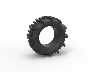 Offroad tire 19 Scale 1 to 25 3D print model