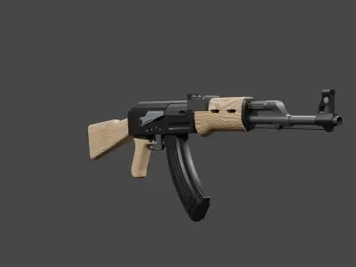 Ak-47 ak - rifle 3D model 3