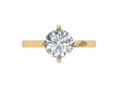 Solitaire Engagement Ring 3D print model 46