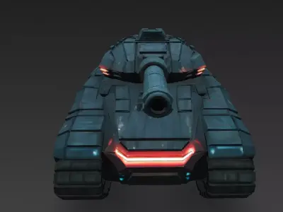Futuristic High-Tech Tank PBR 3D Model 3D model