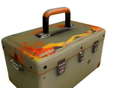 Vintage Military Field Case Low-poly 3D model