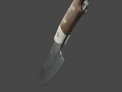 Knife For Cooking Hunting And Survival Low-poly 3D model