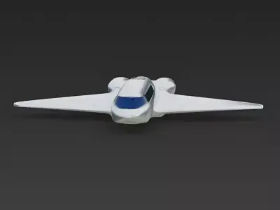 Futuristic Concept VIP Shuttle 3D Model Low-poly 3D model