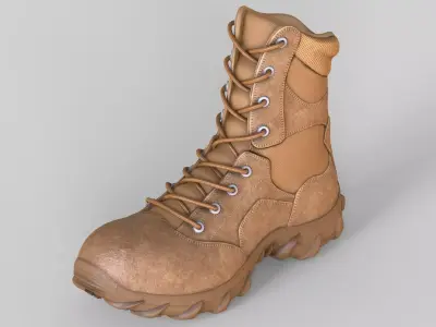  Boots Military Combat Low-poly 3D model