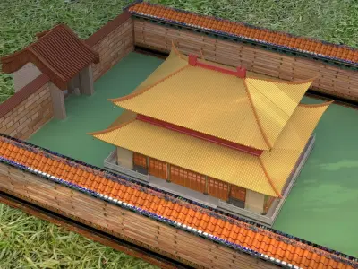 Chinese ancient house 3D model purchase