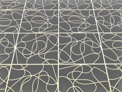 Gold Pattern Decorative Panel Free 3D model purchase