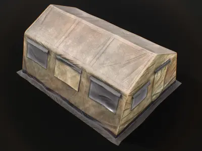 Military tent Low-poly 3D model purchase