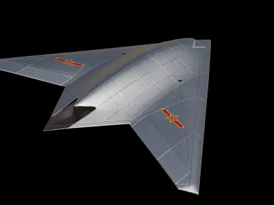 Hongdu GJ-11 Sharp Sword Low-poly 3D model