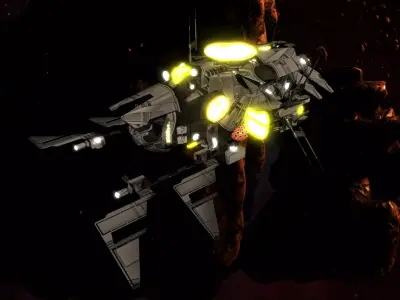 Kings - Command Ship - Updated Low-poly 3D model