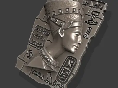 ANCIENT EGYPT NEFERTITI PART OF OLD WALL M02  3D print model