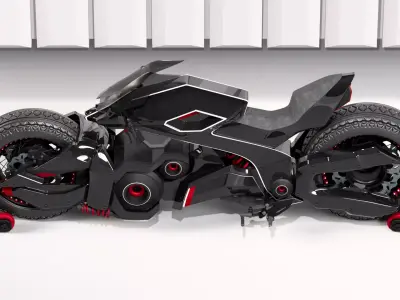 Sci-Fi Futuristic Bike 3D model