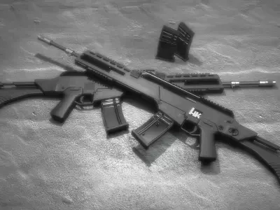 G-36 Assault Rifle Low-poly 3D model