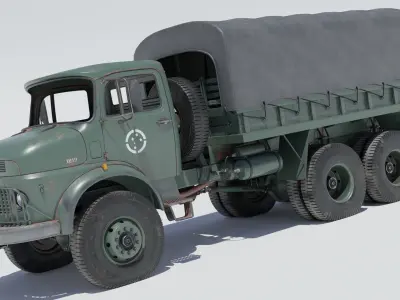 Mercedes-Benz L-1113 Military Low-poly 3D model