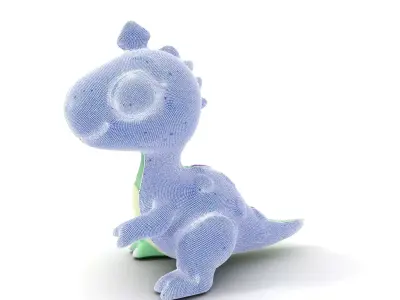 Charming Dino Toy model pack Low-poly 3D model