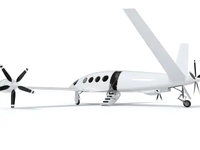Electric Aircraft Alice Eviation with Interior 3D model