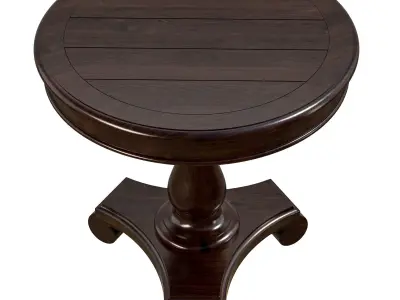 Wooden side table 001 3D model