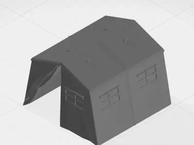 Military tent 11ft x 11ft 3D model