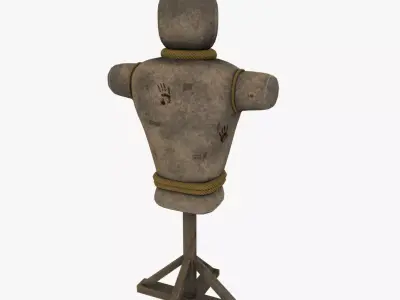 Medieval Training Dummy Low-poly 3D model