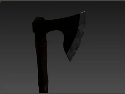 Ax Medieval Low-poly 3D model buy