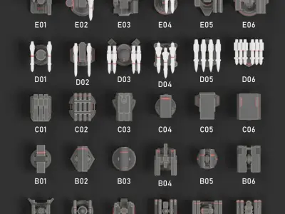 Missile and Rocket Launcher Pack Low-poly 3D model