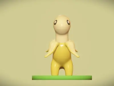 Cute Bananasurus - Banana With Dinosaur 3D model