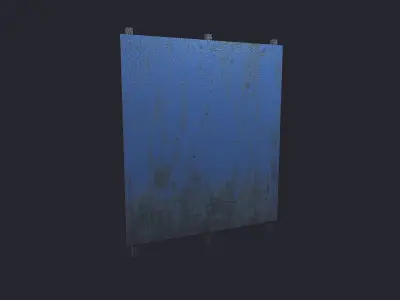 Fence Wood Low-poly 3D model