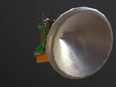 Trumpet Gun Low-poly 3D model