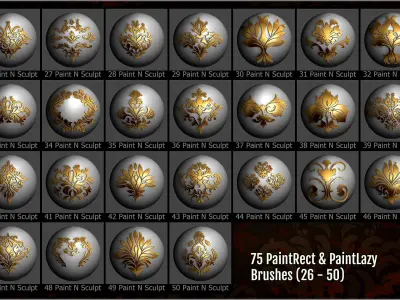 Damask Maker 300 ZBrush Brushes 3D model