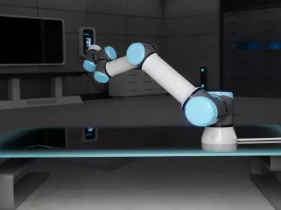 Industrial Robot Arm Included Rigged and Textured 3D print model