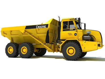 Set of 2 Deere Trucks 3D model