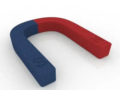 Horseshoe Magnet Clip Art 3D model