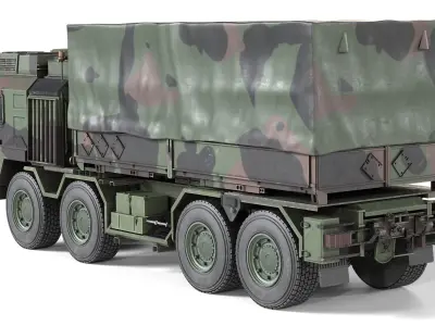 Rheinmetall MAN Military Truck UTF WLS Low-poly 3D model