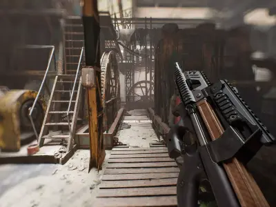 P90 Tactical SMG Low-poly 3D model