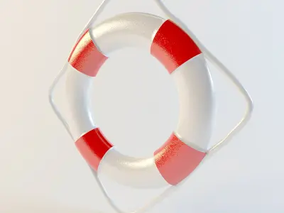 Bagel With Lifeguards 3D model