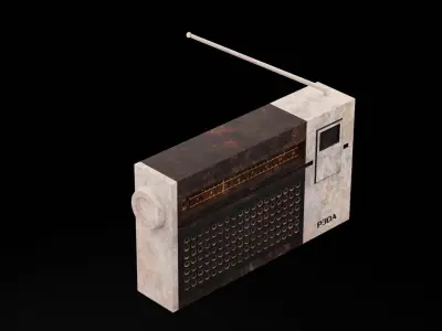 Home Old Radio Low-poly 3D model