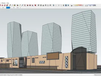 Sketchup Residential Complex B1 Free 3D model