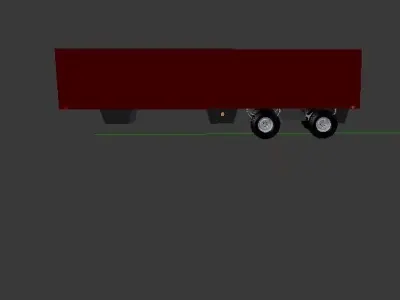 Custom Dump Semi Trailer Free 3D model
