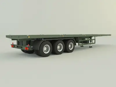 military trailer 3D model