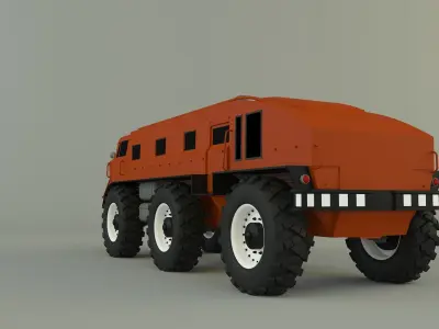 ZIL E167 military Vehicle 3D model
