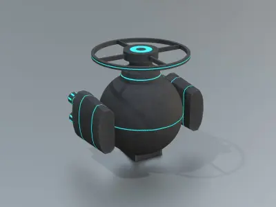 Security Drone Low-poly 3D model