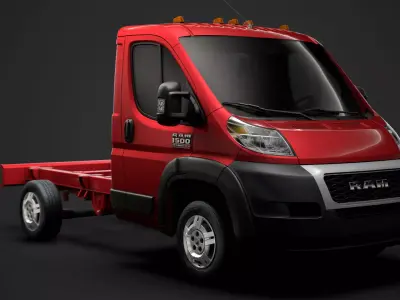 Ram Promaster Truck Single Cab 3000 WB 2020 3D model
