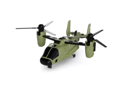 Tiltrotor Aircraft 3D model 2