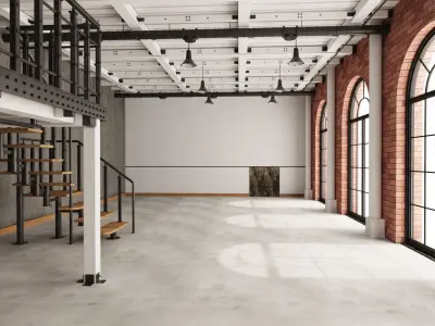 Loft Office industrial 3D model