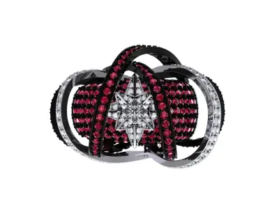 Star Art Deco Ring  3D print model purchase