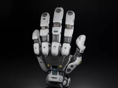Sci fi Robotic  Hand Low-poly 3D model
