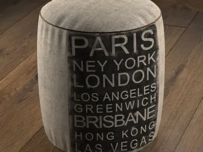 Pouffe St James 3D model