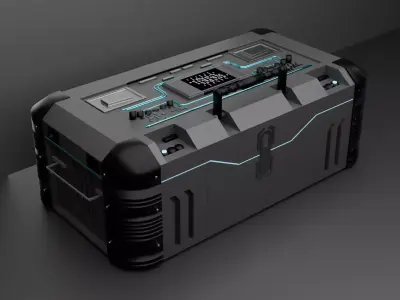 Sci-Fi Crate Game Asset PBR Low Poly for Unity Unreal Engine Low-poly 3D model