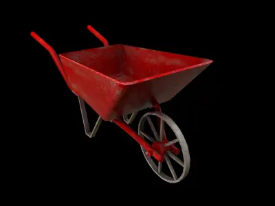 Wheelbarrow - PBR - Textured Low-poly 3D model
