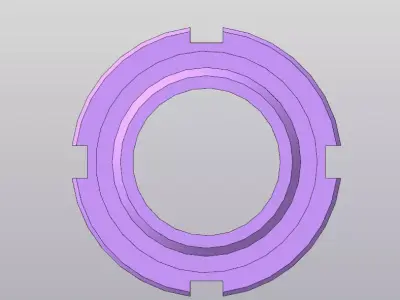 Spanner Lock Nut Ring - Precision Fastening Part 3D model