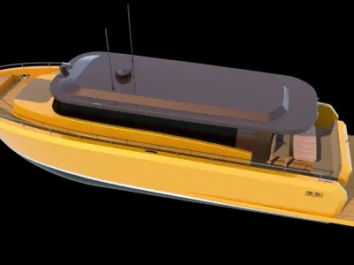 48 Feet Trawler Boat  3D model